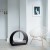 Chimenea de bioetanol arqueada en negro de ScandiFlames