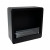 Chimenea de bioetanol negra de pared con bordes redondeados de ScandiFlames