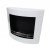 Chimenea bioetanol curvada de pared en blanco de ScandiFlames