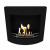 Chimenea de bioetanol curvada para pared color negro de ScandiFlames