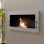 Chimenea bioetanol Texas blanca montada en la pared por ScandiFlames