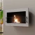 Chimenea bioetanol Texas blanca montada en la pared por ScandiFlames