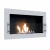 Chimenea bioetanol Texas blanca montada en la pared por ScandiFlames