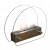 Chimenea de bioetanol de mesa redonda ScandiFlames en cristal