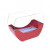 Chimenea de bioetanol curva en rojo de ScandiFlames, modelo de sobremesa