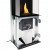 Chimenea Rock Core de Planika con quemador automático. Cerrada en cristal y con opción a elegir paneles de revestimiento