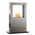 Safretti Cubico XT - acero inoxidable cepillado Chimenea de bioetanol con diseño moderno para el hogar