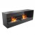 Chimenea de bioetanol de pared negra 115 cm empotrada