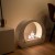 Chimenea de bioetanol arqueada blanca de ScandiFlames
