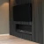 Chimenea de bioetanol empotrada negro 140 cm - chimenea para decorar el hogar