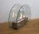 Chimenea de bioetanol de mesa redonda ScandiFlames en cristal