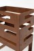 Cesta de leña Madison en acero corten para exterior jardín y patio