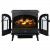 Stockbridge Opti-Myst chimenea negra - Estufa de vapor de agua y luz LED