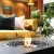 Mesa Martini 50 con chimenea de bioetanol de EcoSmart