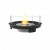 Round 20 EcoSmart - Chimenea de bioetanol redonda en acero y negro