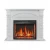 ArtiFlame Alioth AF28S Blanco – Chimenea eléctrica rústica