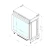Faber e-MatriX Mood 800-650 I Chimenea vapor de agua empotrable