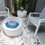 TORRE Columna de Bioetanol Blanco Crema de Elementi Fires, chimenea exterior portátil de diseño moderno