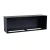 Foco One 1500 media wall chimenea de bioetanol empotrada con marco negro y cristal de seguridad.