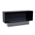 Foco One 1500 media wall chimenea de bioetanol empotrada con marco negro y cristal de seguridad.