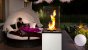 Deluxe Patio estufa de exterior chimenea de gas - blanco