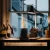 Vornado Chimenea Bioetanol de mesa de Elementi Fires, diseño compacto en negro con vidrio templado, ideal para interiores y exte