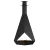 Eudoxus - Chimenea de bioetanol de techo negra, diseño moderno y funcional.