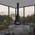 Eudoxus - Chimenea de bioetanol de techo negra, diseño moderno y funcional.