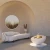 Mileto Chimenea de bioetanol en blanco con diseño moderno y portátil