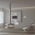 Chimenea de bioetanol de techo Perola Plus en color blanco con diseño moderno