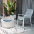 TORRE Columna de Bioetanol Blanco Crema de Elementi Fires, chimenea exterior portátil de diseño moderno