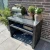 Mesa de láminas de madera negra de Kabeltromlen