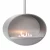 Halifax Steel. Chimenea ovalada colgante de 80 cm de diámetro en acero cepillado