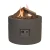Mesa redonda en Antracita - Chimenea de gas con diseño sencillo. Exterior, Patio, Jardín.