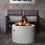Mesa Chimenea Cocoon Redonda Blanca de Happy Cocooning