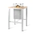 Mesa de Bar Cuadrada con Chimenea de Gas Happy Cocooning Blanca