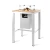 Mesa de Bar Cuadrada con Chimenea de Gas Happy Cocooning Blanca
