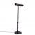 Soporte HEAT1 con pie fijo en color negro para calentadores eléctricos exteriores