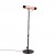 Soporte HEAT1 con pie fijo en color negro para calentadores eléctricos exteriores