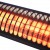 Calefactor exterior HEAT1 ECO High-line 2000W en negro montado en pared