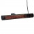 Calefactor exterior HEAT1 ECO High-line 2000W en negro montado en pared