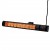 Calefactor exterior HEAT1 ECO High-line 2000W en negro montado en pared