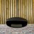 Negro UFO-60 Biochimenea con forma redonda colgada de techo. Elegante y moderna. Color negro