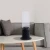 Vornado Chimenea Bioetanol de mesa de Elementi Fires, diseño compacto en negro con vidrio templado, ideal para interiores y exte