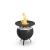 Moon 45 Plancha de asado de Höfats, accesorio para brasero exterior en acero negro