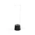 SPIN Air 1200 de Höfats, chimenea de bioetanol de sobremesa negra con diseño cilíndrico y llama giratoria decorativa.