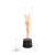 SPIN Air 1200 de Höfats, chimenea de bioetanol de sobremesa negra con diseño cilíndrico y llama giratoria decorativa.