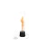 SPIN Air 900 de Höfats, chimenea de sobremesa en color negro con diseño de llama en espiral y cilindro de vidrio resistente al c