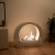 Chimenea de bioetanol arqueada blanca de ScandiFlames