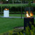 Deluxe Patio estufa de exterior chimenea de gas - negro